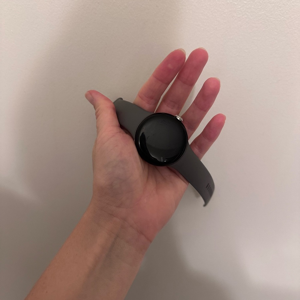 Google Pixel Watch with charger